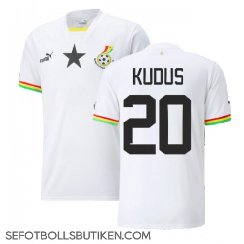 Ghana Mohammed Kudus #20 Replika Hemma matchkläder VM 2022 Korta ärmar